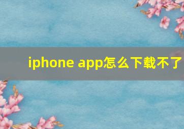 iphone app怎么下载不了